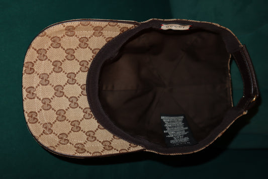 Autre Marque Gucci GG Canvas Web Line Cap Hat Pre-Loved Large 1