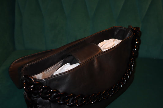 Black Chain Flap Shoulder Bag Preloved