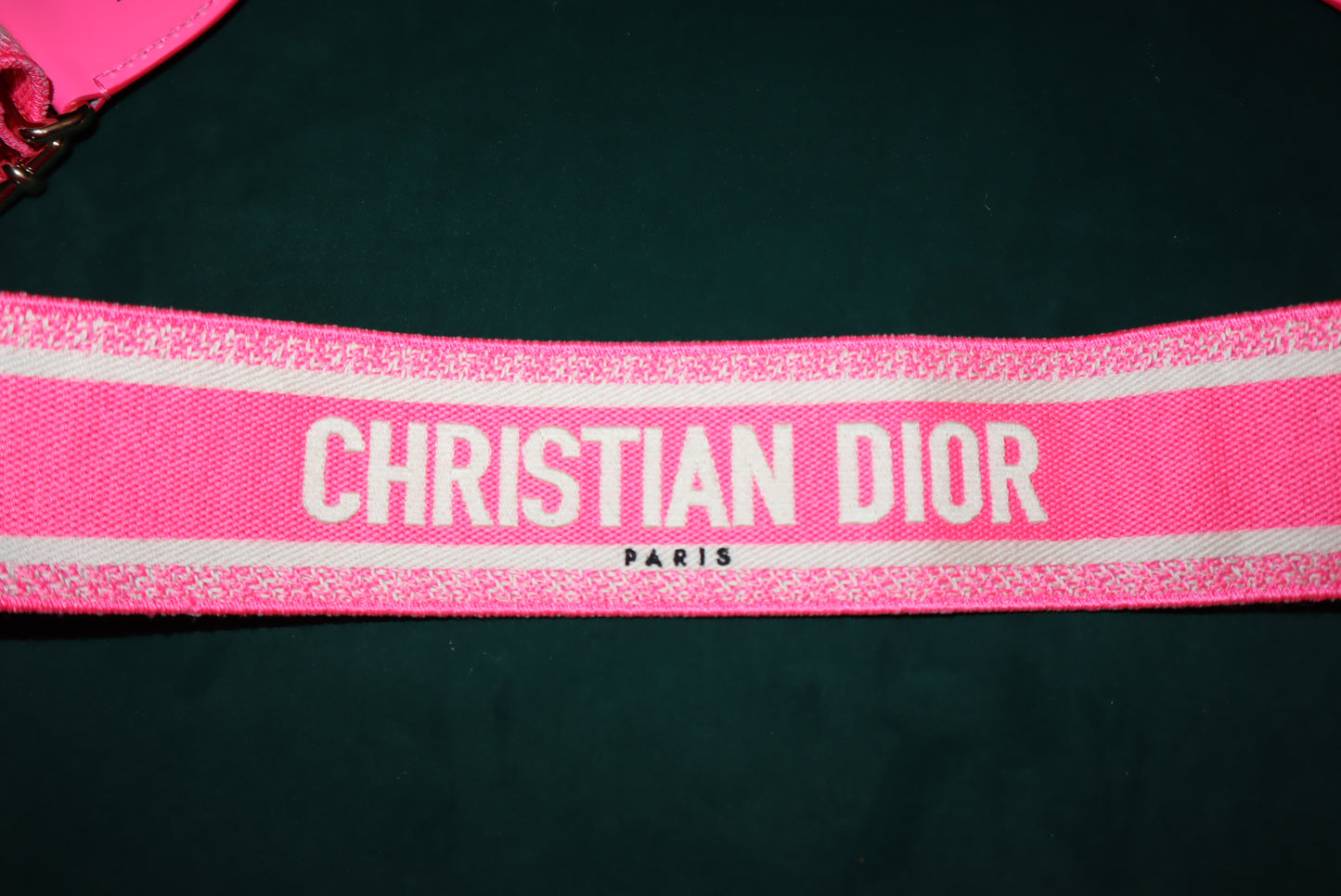 Dior Shoulder Strap Leather Canvas Pink Women Pre-Loved