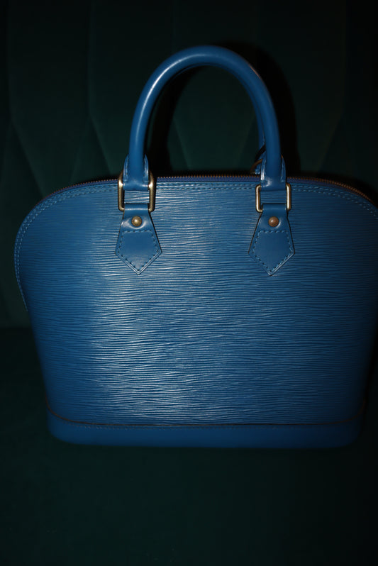 Louis Vuitton Epi Alma Handbag Blue Pre-Loved