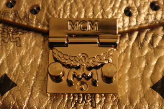 MCM Visetos Golden WOC Pre-Loved