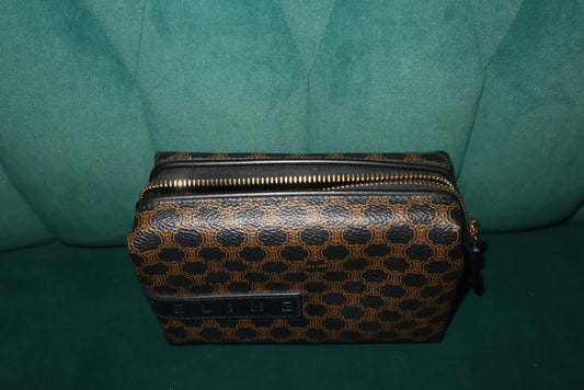 Celine Black Flower Cosmetic Bag Pre-Loved