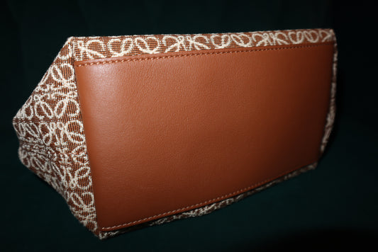 Loewe Brown Cubi Anagram Shoulder Bag Pre-Loved