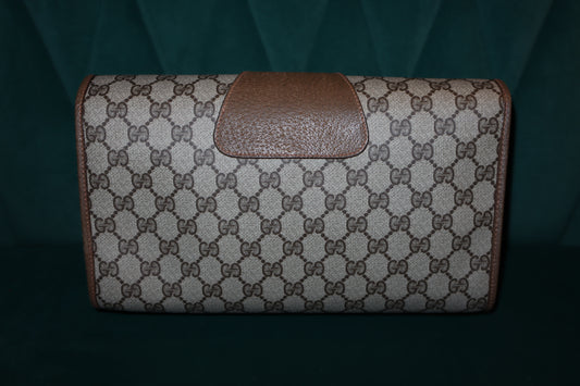 Gucci Web Sherry Line GG Canvas Clutch Bag Pre-Loved