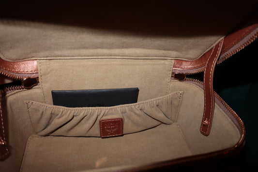 MCM Rockstar Visetos Original Vanity Case In Berlin Gold limited edition