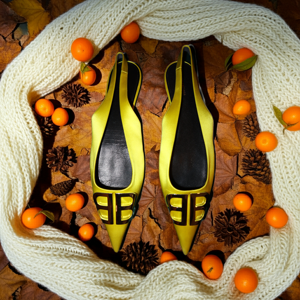 Balenciaga Silk Ballerina Sling backs