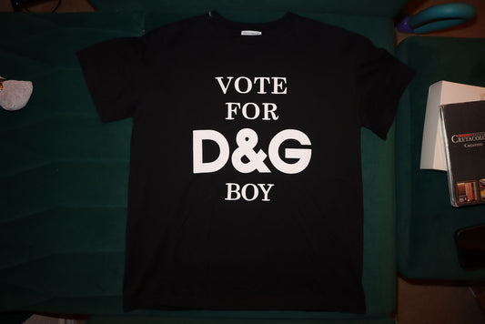 Pre-Owned Dolce & Gabbana Vote For D&G Boy' T-shirt In Black ASM Luxuries