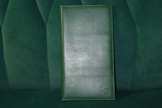 Pre-Owned Rolex Original Green Leather Block check/money/Notebook