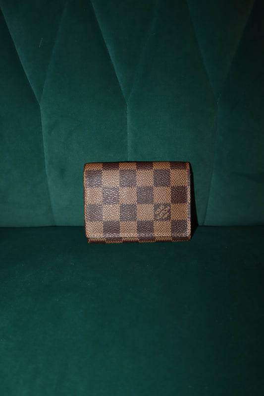 Louis Vuitton Damier Ebene Canvas Card Case Pre-Loved
