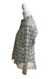 Burberry Pink Label Logo Embroidered Shirt Nova Check SMALL