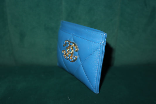 Chanel Card Holder 2022 Blue