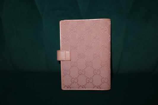 Gucci Monogram Small Ring Agenda Pink Pre-Loved