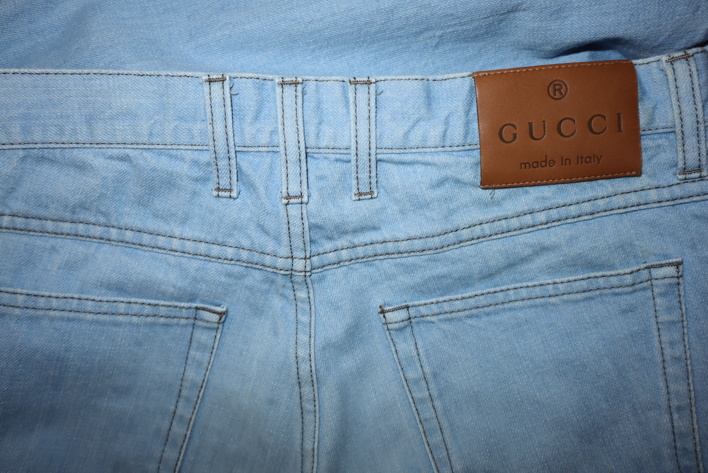 Gucci W High Rise Boot Cut Denim Pre-Loved 46