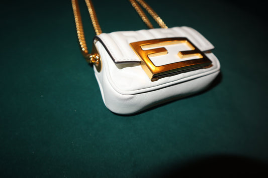 Zucca Fendi White Pre-Loved Nano