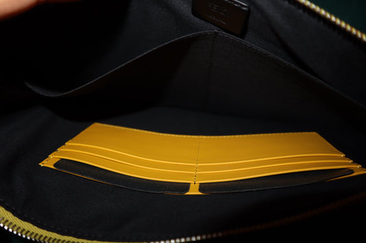 Fendi Roma Flat Pouch Yellow Pre-Loved