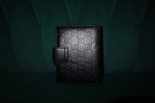 Gucci Black Leather Agenda Notebook Pre-Loved