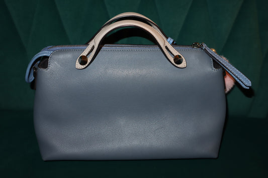 Fendi Blue Small By The Way Leather Satchel Pre-Loved