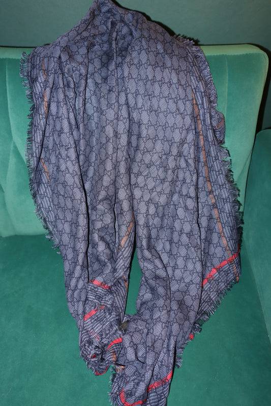 Gucci Wool 2019 Shawl Blue Pre-Loved