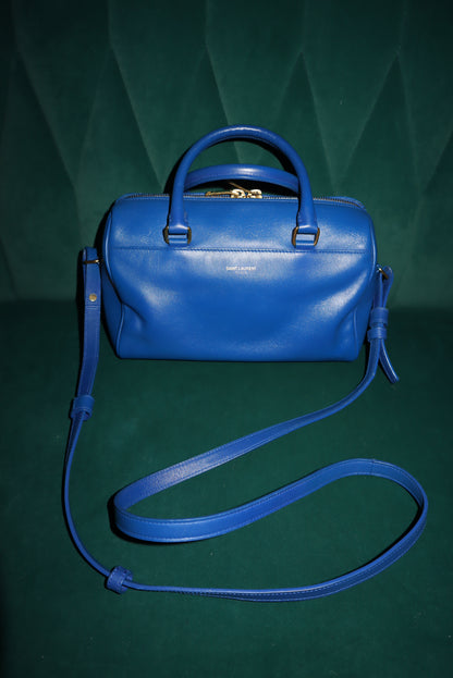 Saint Laurent Lou Camera Bag – Cobalt Blue Leather, Convertible Strap (Top-Handle / Crossbody)