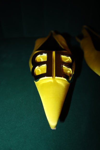 Balenciaga Silk Ballerina Sling backs