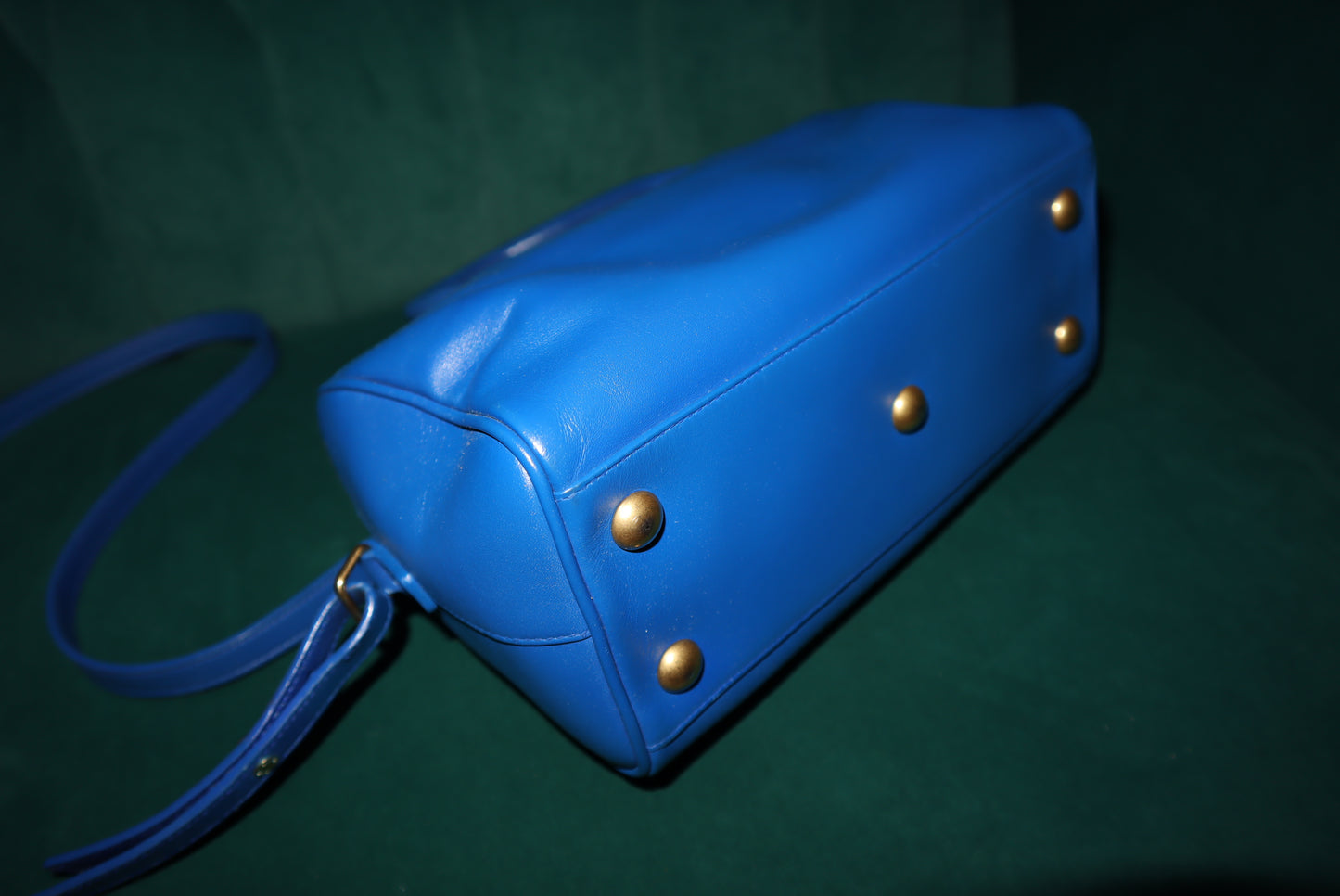 Saint Laurent Lou Camera Bag – Cobalt Blue Leather, Convertible Strap (Top-Handle / Crossbody)