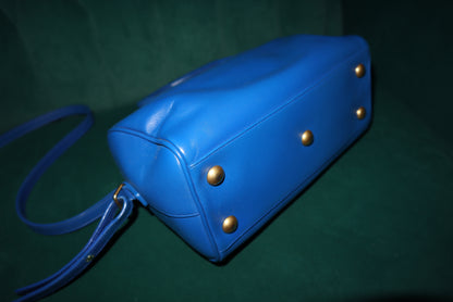 Saint Laurent Lou Camera Bag – Cobalt Blue Leather, Convertible Strap (Top-Handle / Crossbody)