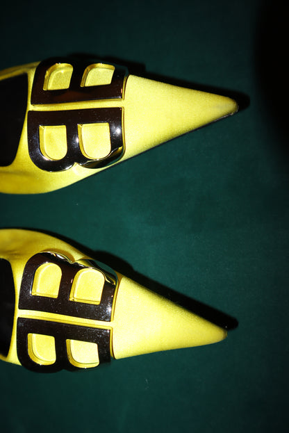 Balenciaga Silk Ballerina Sling backs