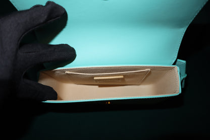 JACQUEMUS  Smooth Calfskin Le Carinu Turquoise