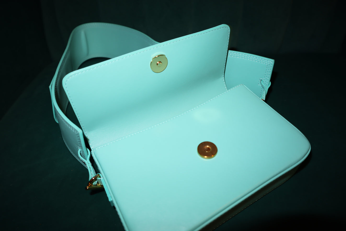 JACQUEMUS  Smooth Calfskin Le Carinu Turquoise