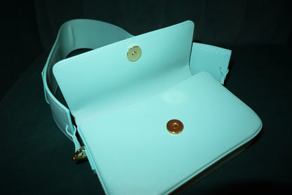 JACQUEMUS  Smooth Calfskin Le Carinu Turquoise