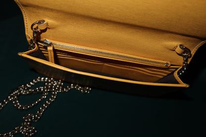 Gucci Wallet-on-Chain (WOC) Yellow Leather – Gold Hardware, Dust Bag & Box Included (Corner Rubs)