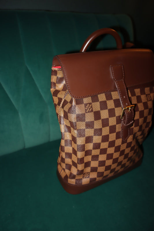Pre-Loved Louis Vuitton Damier Ebene Soho Backpack