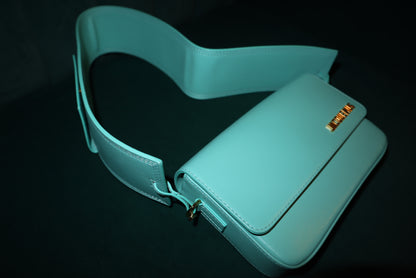 JACQUEMUS  Smooth Calfskin Le Carinu Turquoise