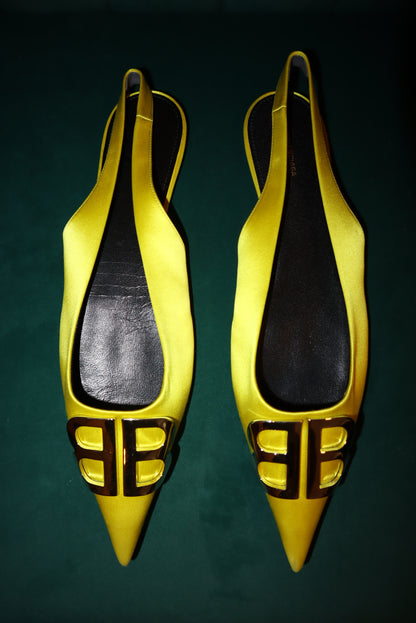 Balenciaga Silk Ballerina Sling backs
