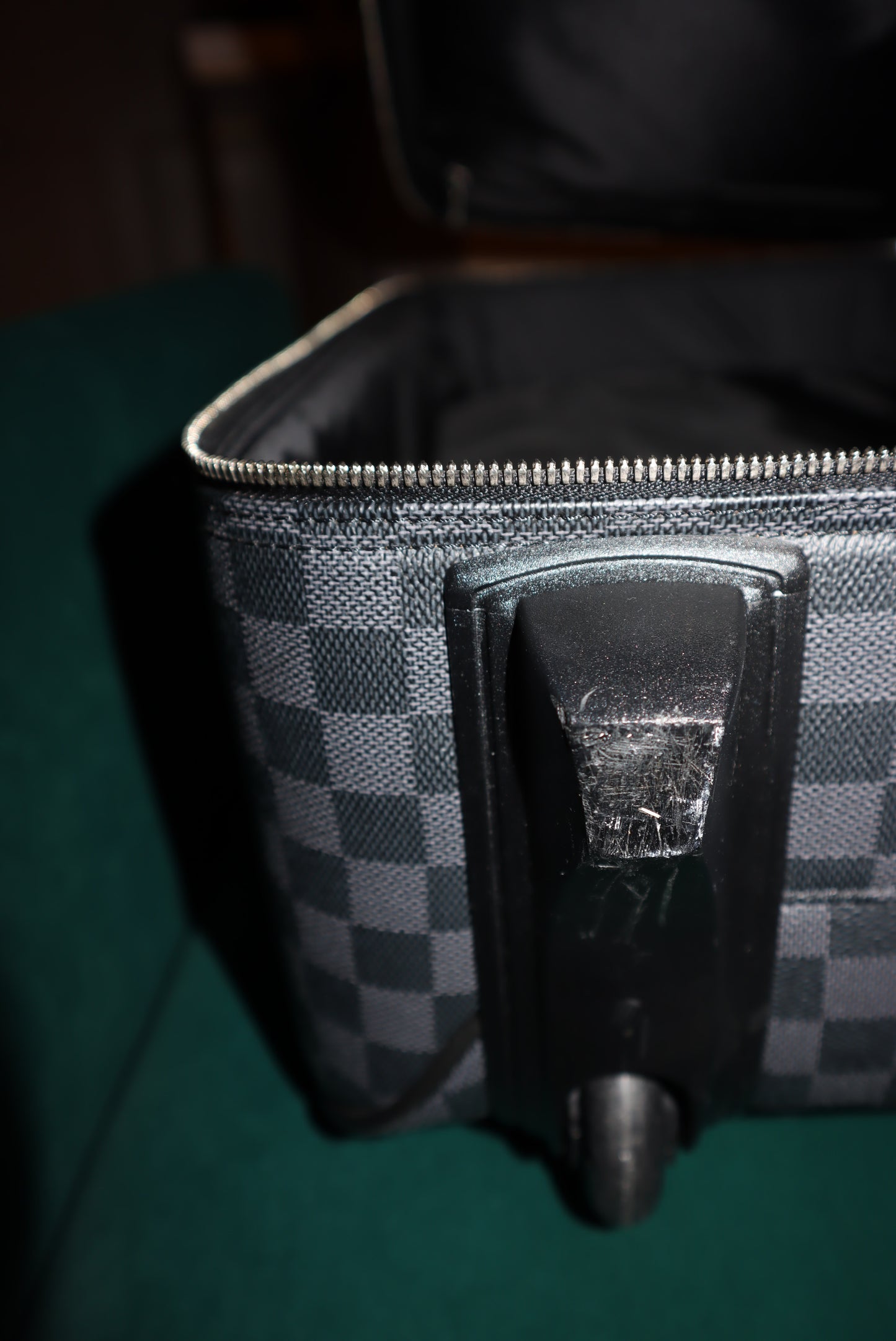 Louis Vuitton's Pégase 55 carry-on in Navy Blue Damier Ebene
