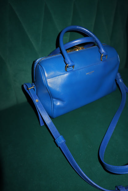 Saint Laurent Lou Camera Bag – Cobalt Blue Leather, Convertible Strap (Top-Handle / Crossbody)