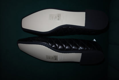 Jimmy Choo Leni Quilted Flats Black/Light Gold