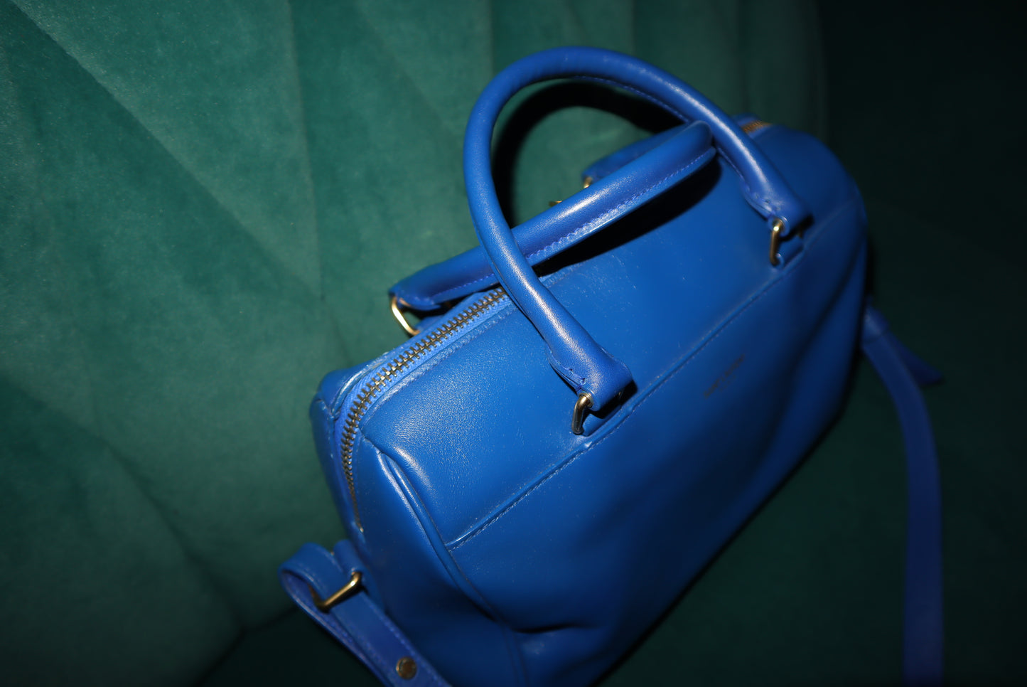 Saint Laurent Lou Camera Bag – Cobalt Blue Leather, Convertible Strap (Top-Handle / Crossbody)