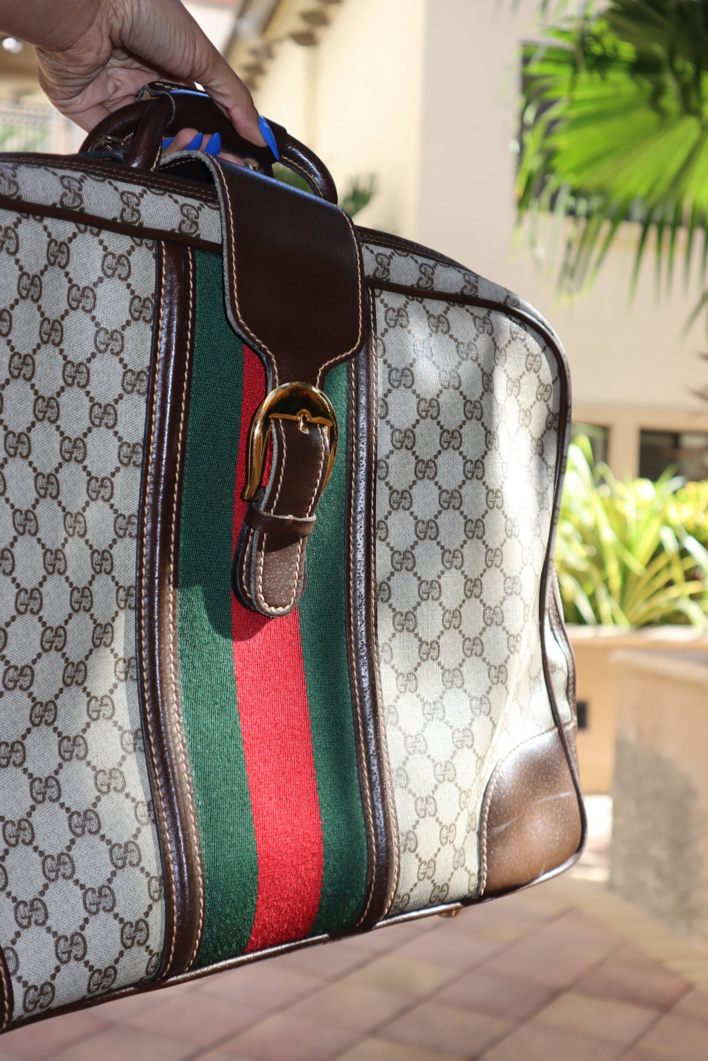 Gucci Travel Vintage Luggage Medium Size