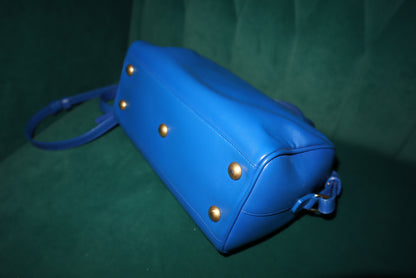 Saint Laurent Lou Camera Bag – Cobalt Blue Leather, Convertible Strap (Top-Handle / Crossbody)