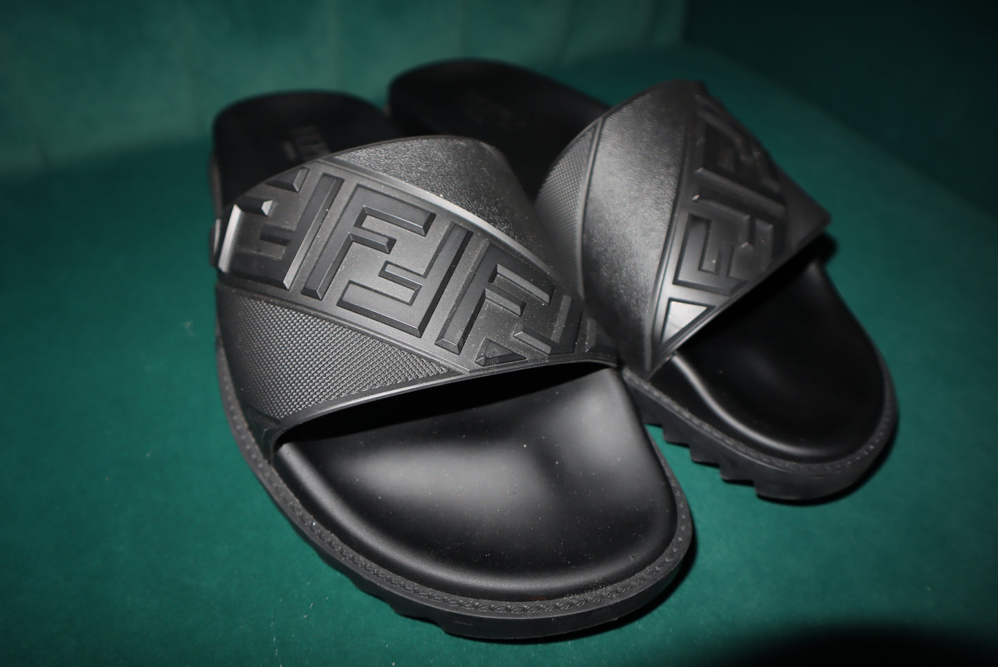 FENDI FF-embossed slides