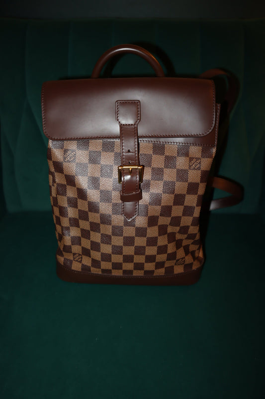 Pre-Loved Louis Vuitton Damier Ebene Soho Backpack