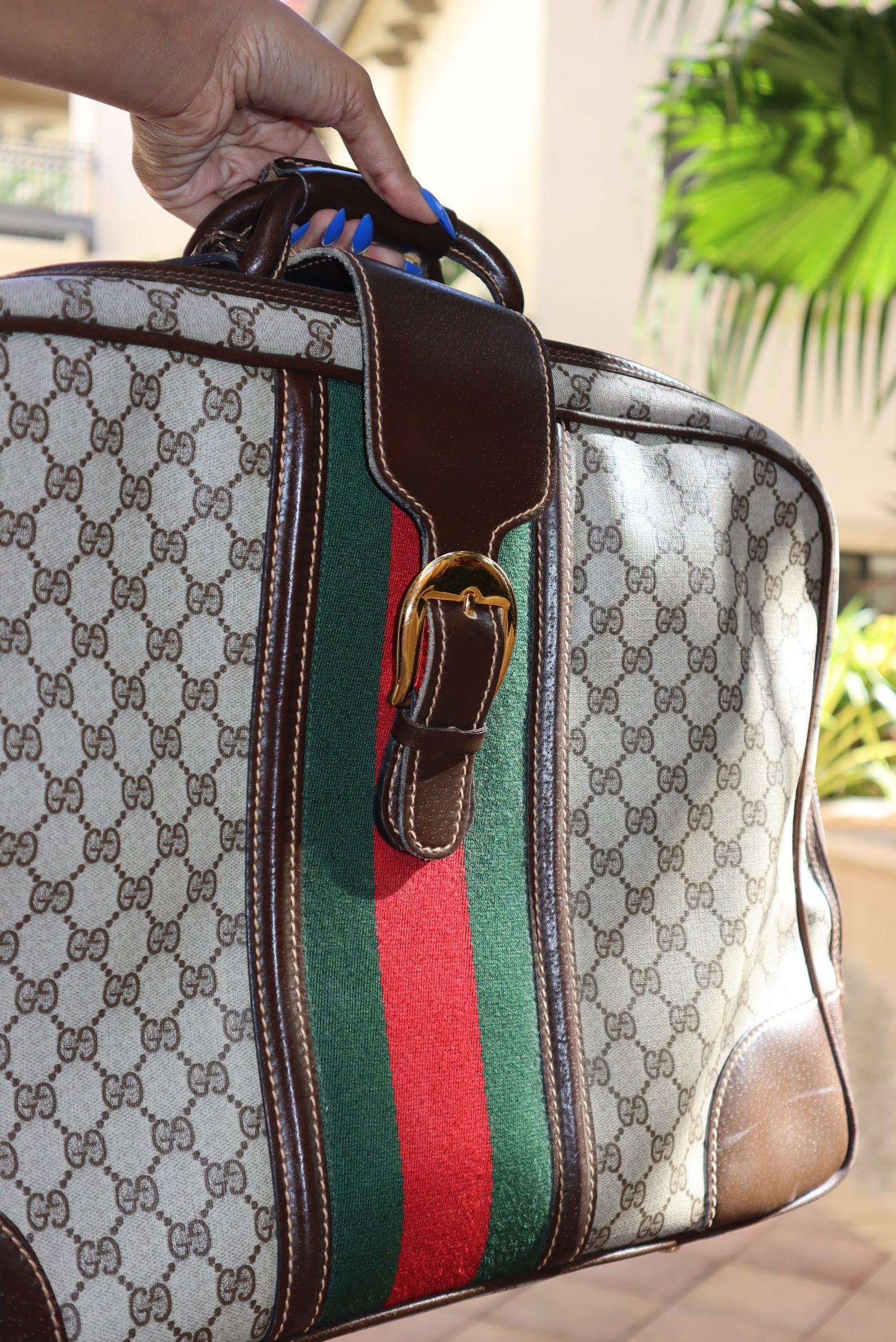 Gucci Travel Vintage Luggage Medium Size