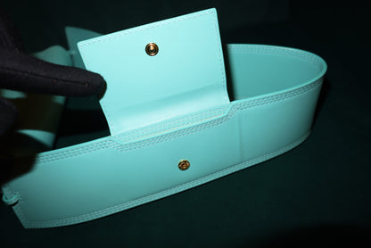 JACQUEMUS  Smooth Calfskin Le Carinu Turquoise