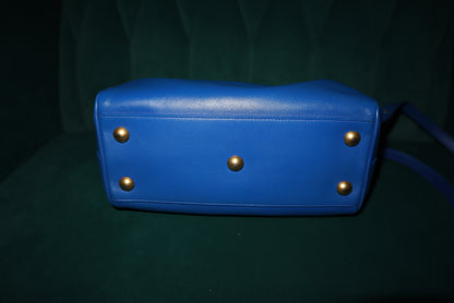 Saint Laurent Lou Camera Bag – Cobalt Blue Leather, Convertible Strap (Top-Handle / Crossbody)