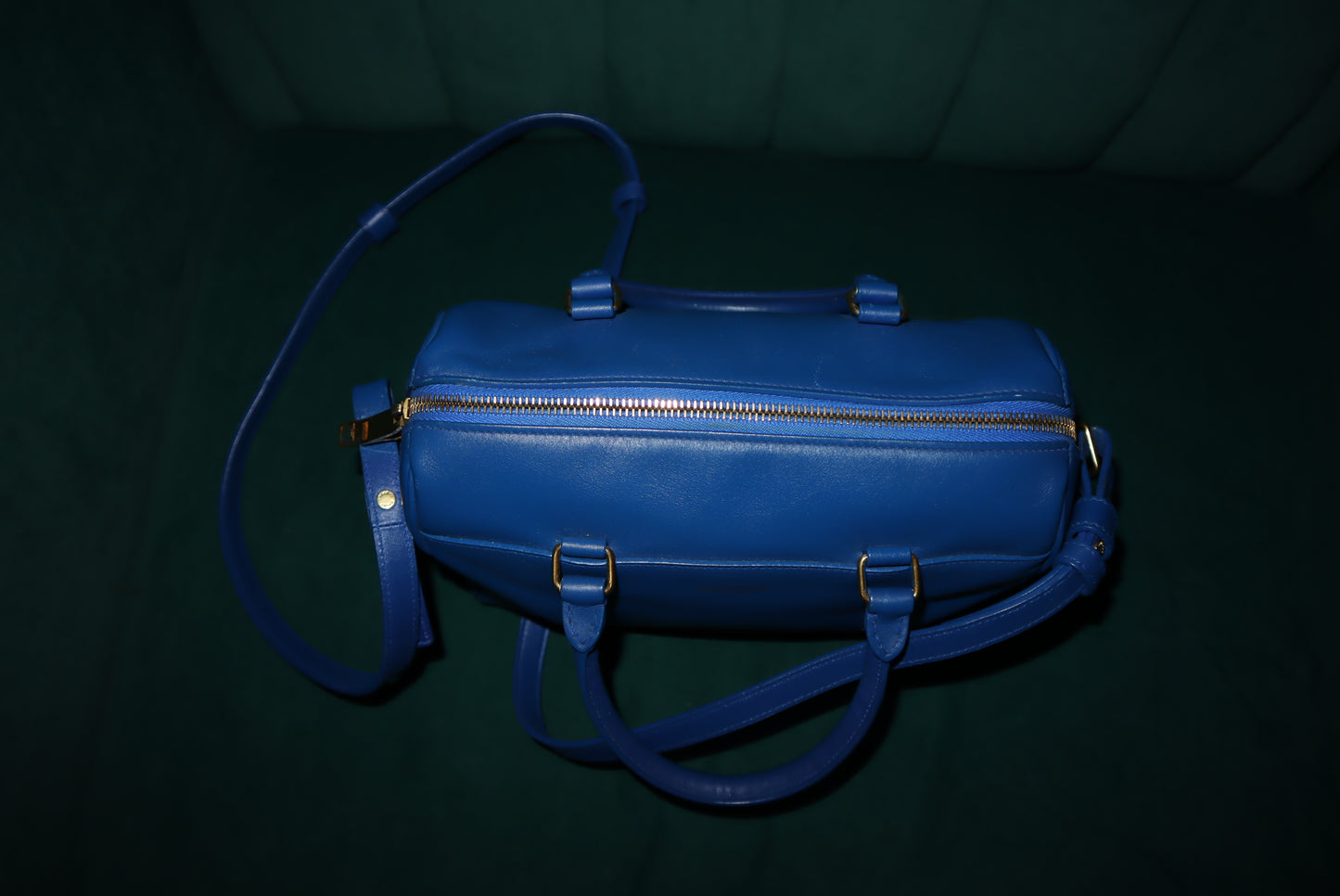 Saint Laurent Lou Camera Bag – Cobalt Blue Leather, Convertible Strap (Top-Handle / Crossbody)