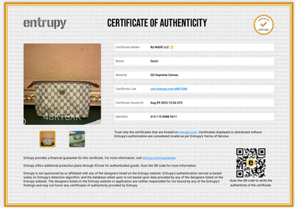 Gucci GG Supreme Beige Large pouch Pre-Loved