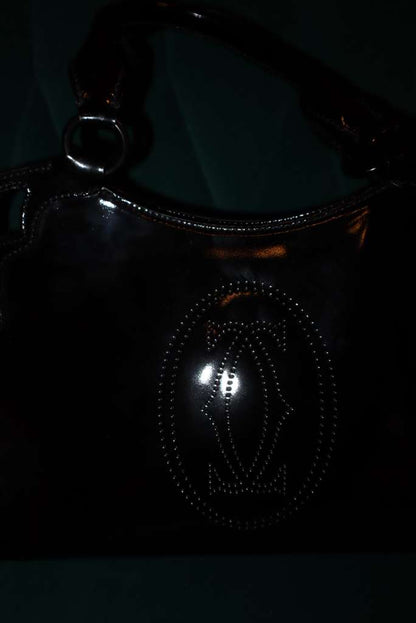 Cartier Black Patent Leather Meduim Marcello de Cartier Bag