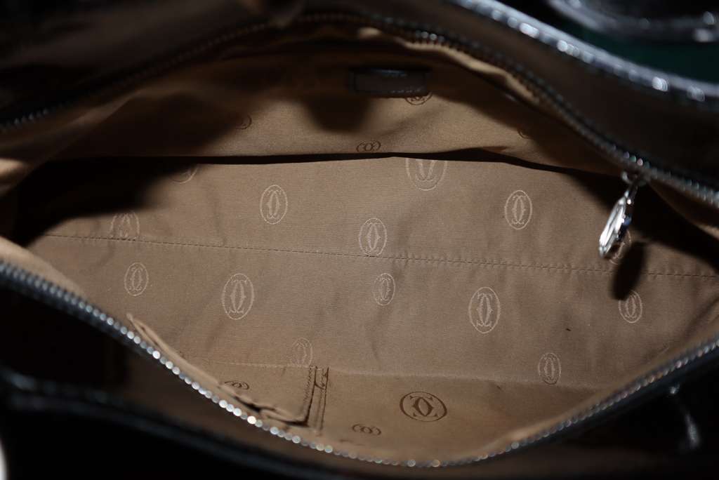 Cartier Black Patent Leather Meduim Marcello de Cartier Bag