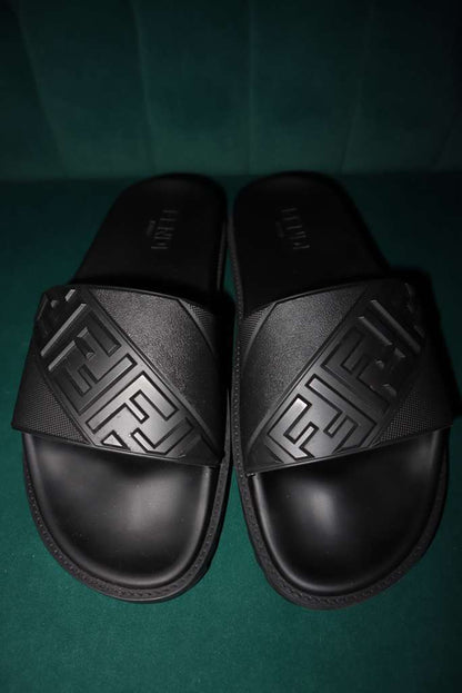 FENDI FF-embossed slides